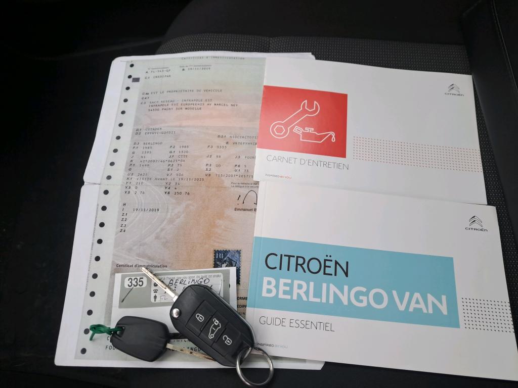 Citroen BERLINGO VAN M 650 BLUEHDI 100 S&S BVM5 CLUB 2019