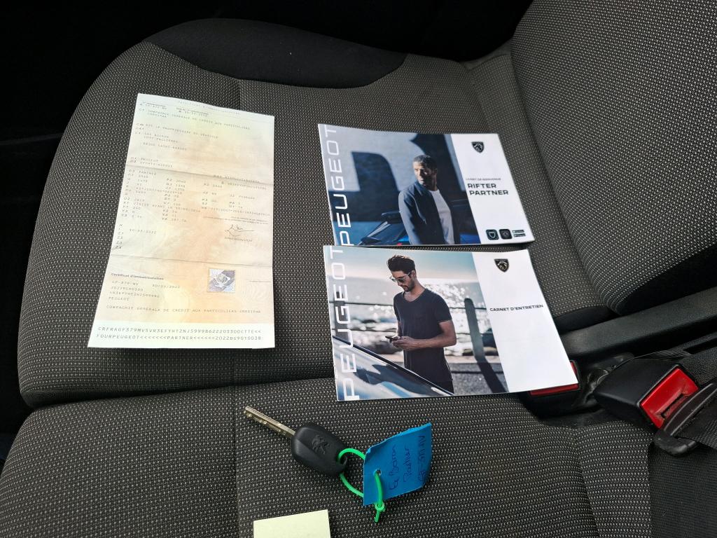 Peugeot PARTNER FOURGON STANDARD 650 KG BLUEHDI 100 S&S BVM6 ASPHALT 2022