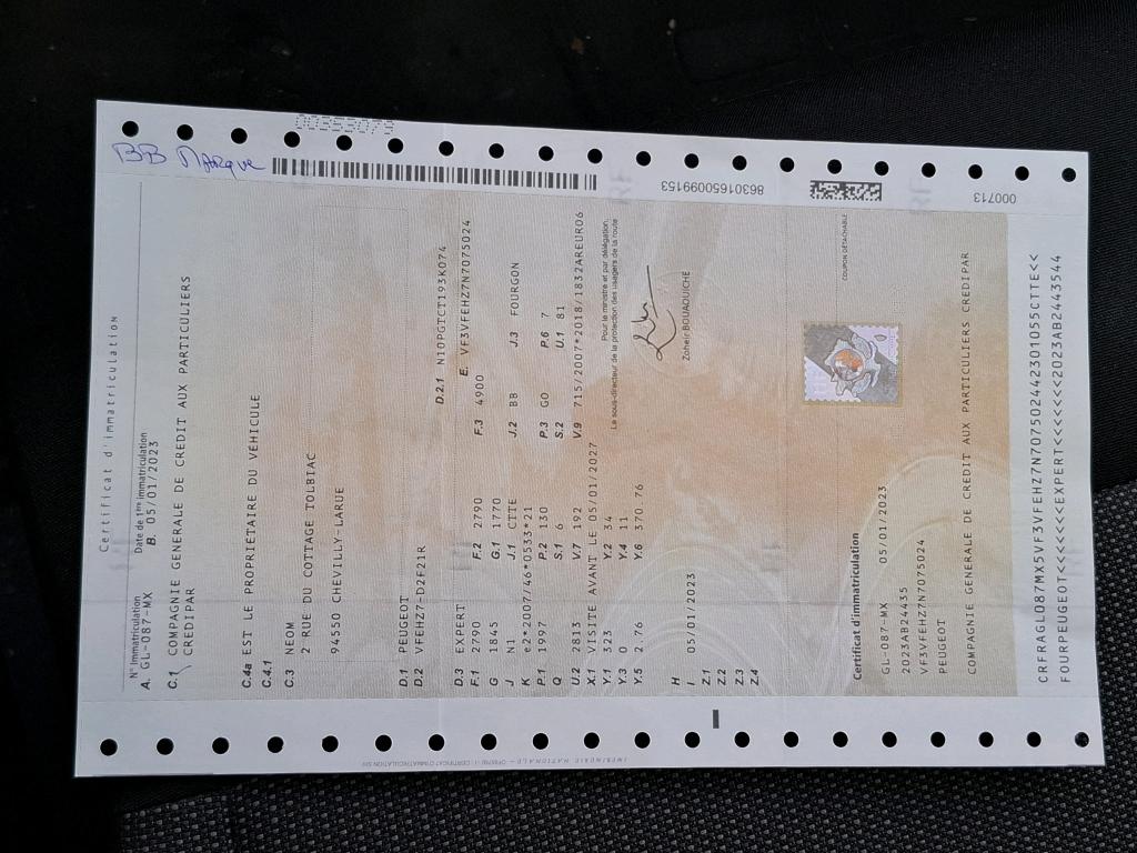 Peugeot EXPERT CA STANDARD BLUEHDI 180 S&S EAT8 FIXE ASPHALT 2023