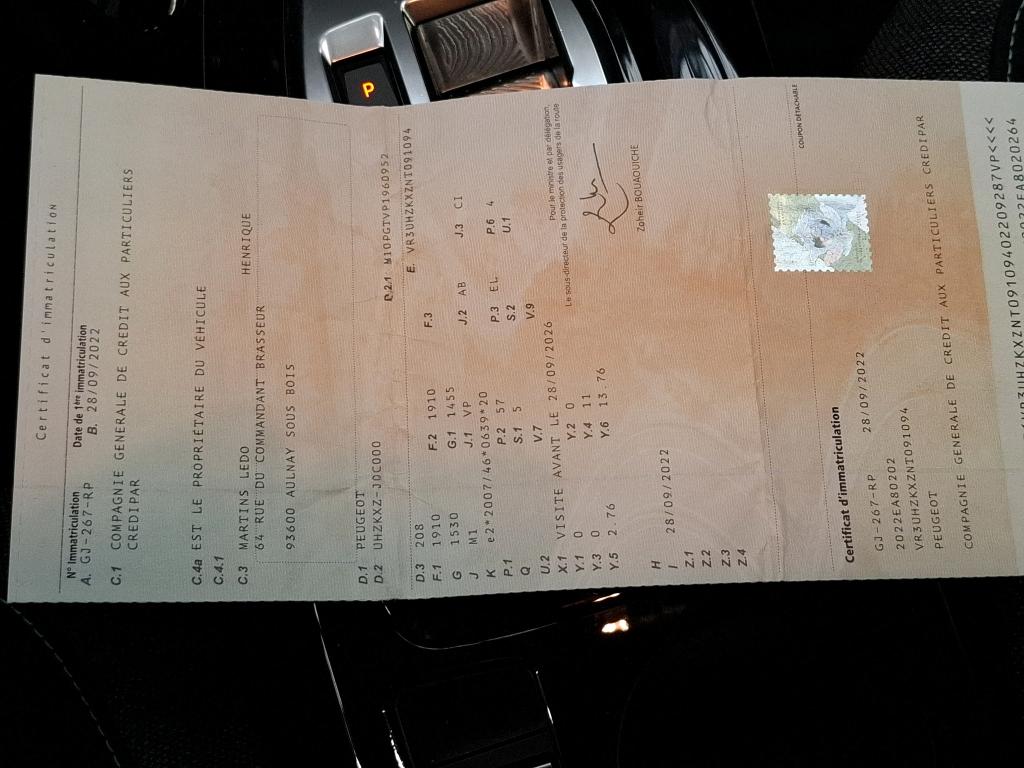 Peugeot 208 Electrique 50 kWh 136ch Style 2022