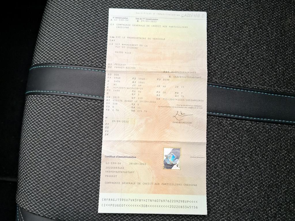 Peugeot 308 BlueHDi 130ch S&S EAT8 Allure 2022