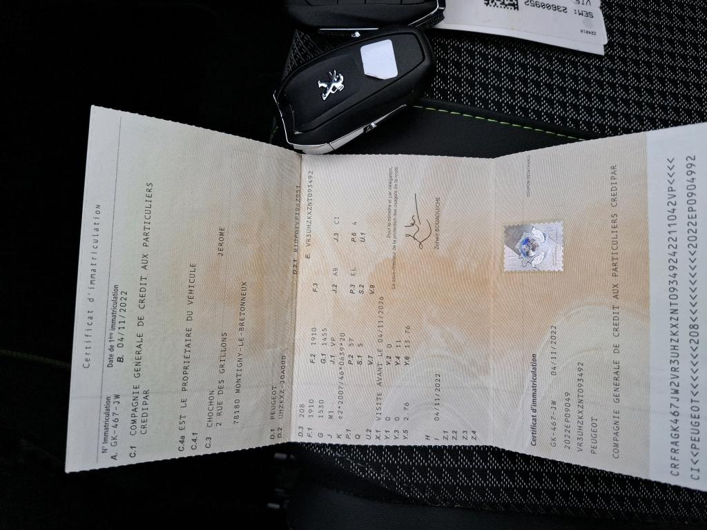 Peugeot 208 Electrique 50 kWh 136ch GT 2022