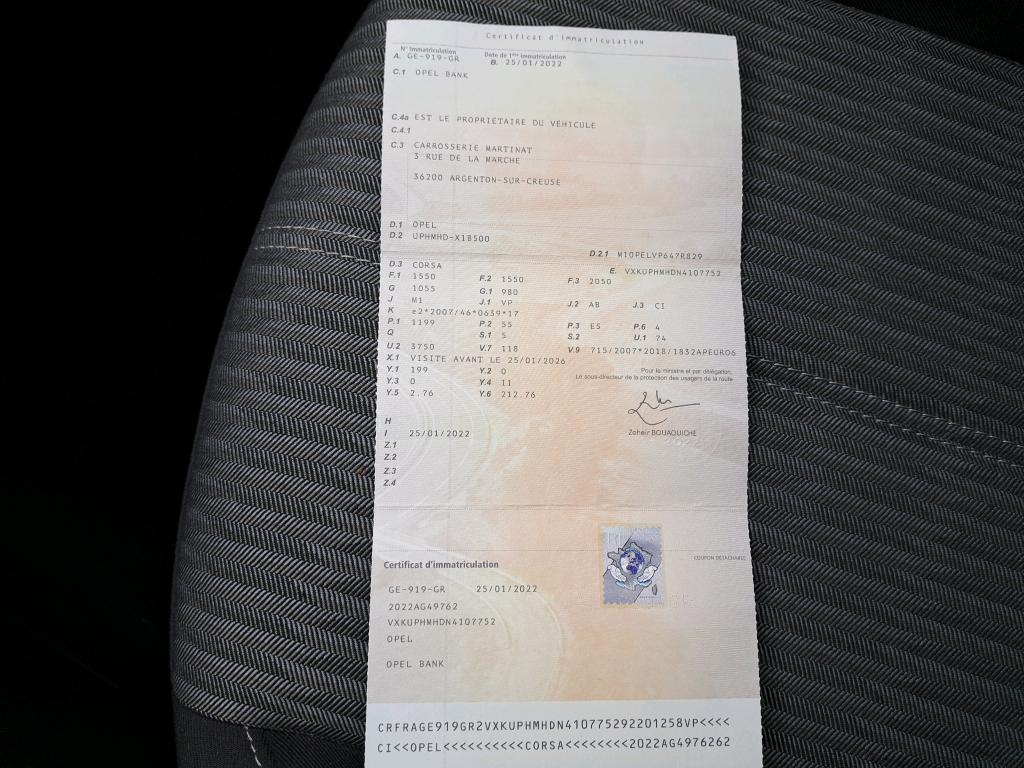 Opel Corsa 1.2 75 ch BVM5 Elegance Business 2022
