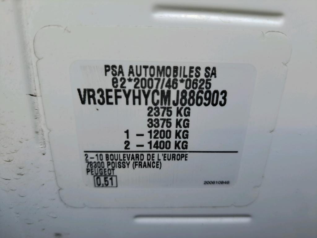 Peugeot PARTNER FOURGON LONG 950 KG BLUEHDI 100 S&S BVM5 ASPHALT 2021