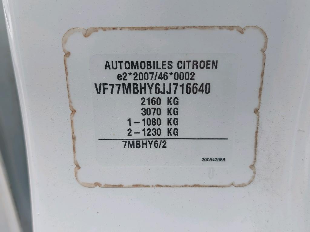 Citroen BERLINGO CAB APPROFONDIE XL BLUEHDi 100 CONFORT 2018