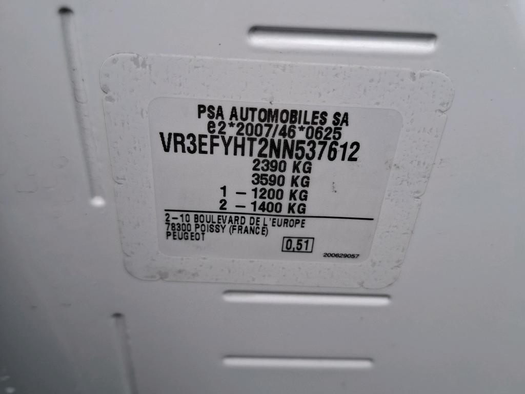 Peugeot PARTNER FOURGON STANDARD 1000 KG BLUEHDI 100 S&S BVM6 GRIP 2022