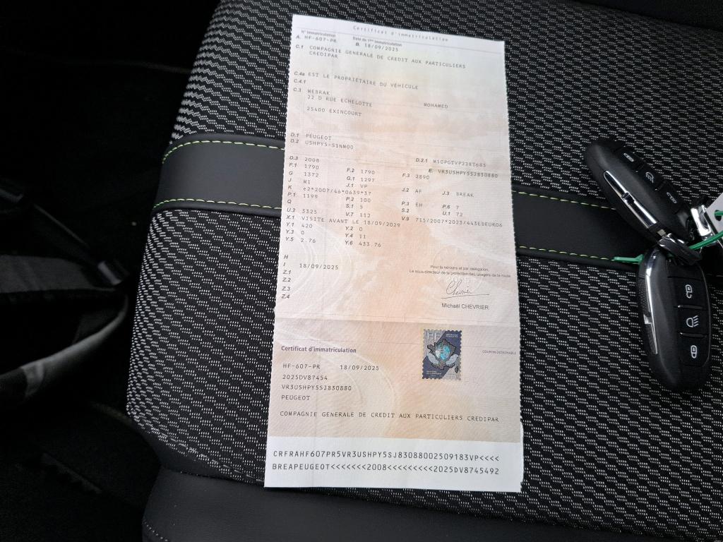 Peugeot 2008 Hybrid 145 ch e-DCS6 GT 2025