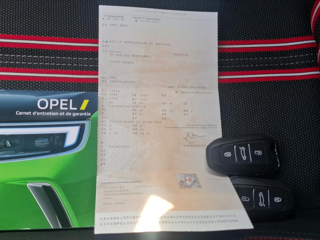 Opel Corsa Electrique 136 ch & Batterie 50 kWh GS Line 2022