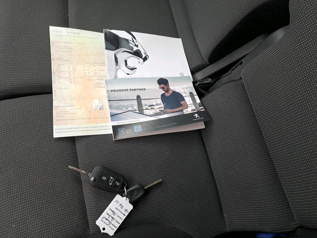 Peugeot PARTNER FOURGON STANDARD 650 KG BLUEHDI 100 S&S BVM5 ASPHALT 2021