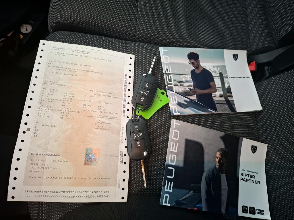 Peugeot PARTNER FOURGON M 650 KG BLUEHDI 100 S&S BVM6  2023