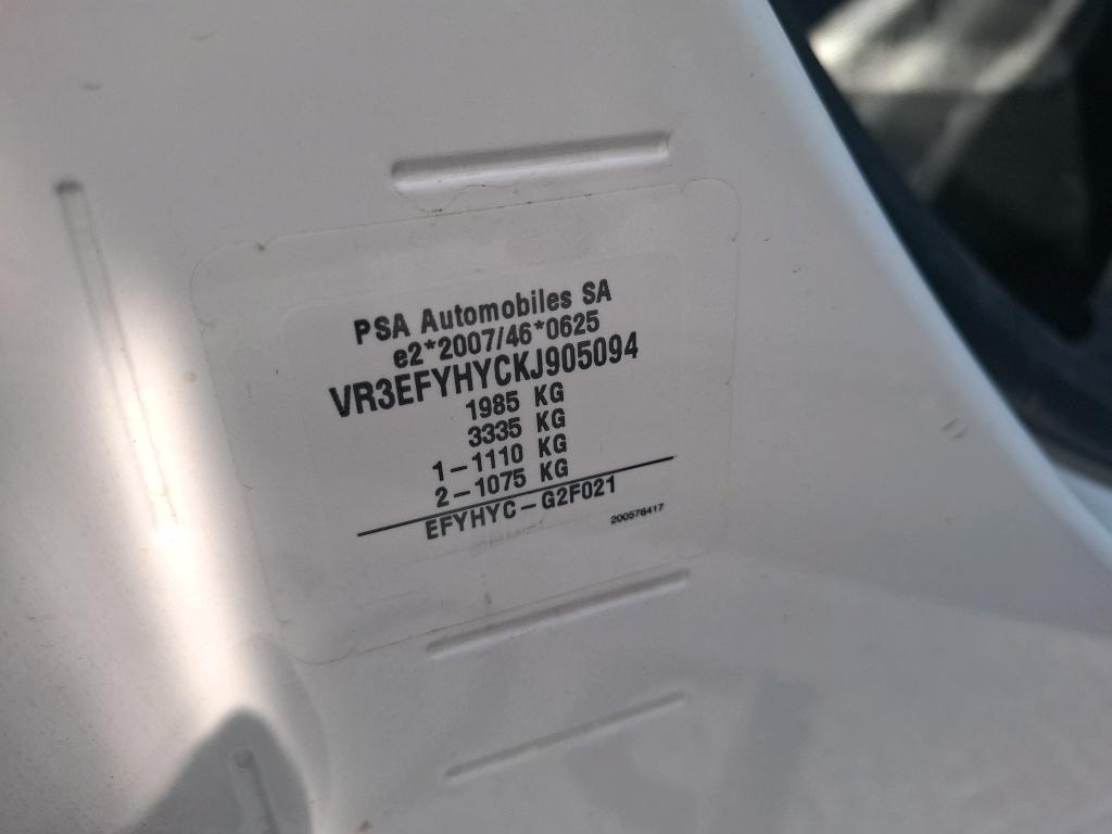 Peugeot PARTNER FOURGON STANDARD 650 KG BLUEHDI 100 S&S BVM5 PREMIUM 2020