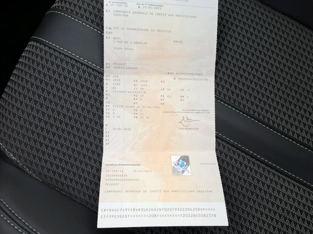 Peugeot 208 Electrique 50 kWh 136ch GT 2022