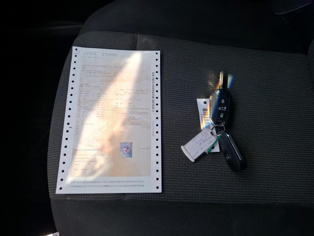 Opel COMBO CARGO 1.5 100 CH S/S L1H1 BVM5 STANDARD PACK CLIM 2021