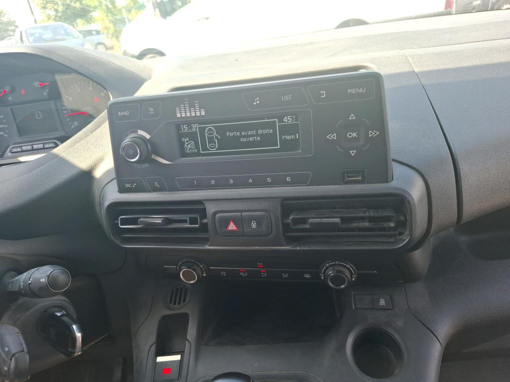Peugeot PARTNER FOURGON STANDARD 650 KG BLUEHDI 75 BVM5 PREMIUM 2020