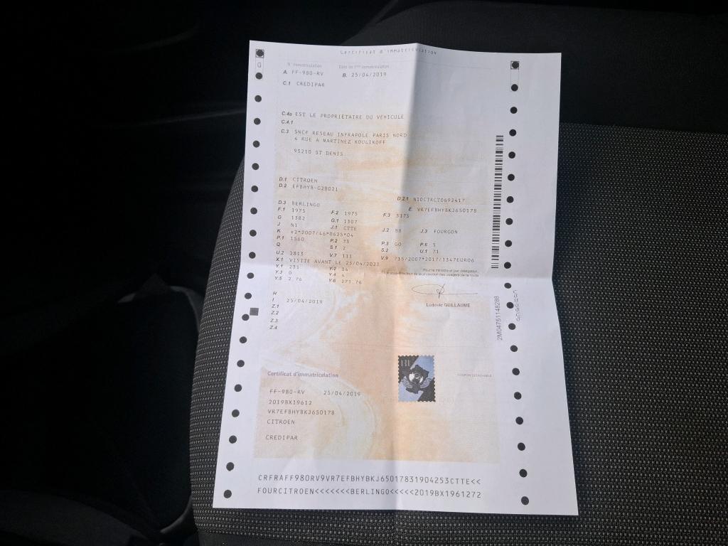 Citroen BERLINGO VAN M 650 BLUEHDI 100 S&S CLUB 2019