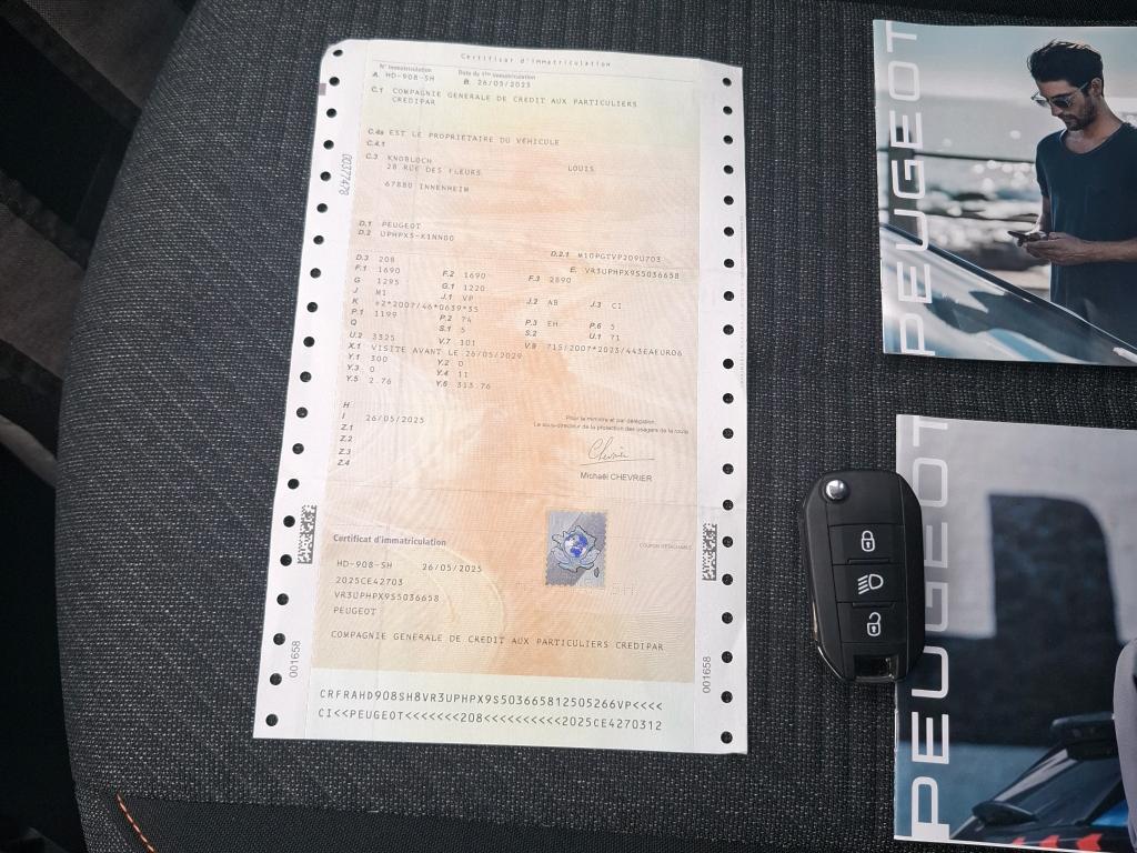 Peugeot 208 Hybrid 110 ch e-DCS6 Style 2025