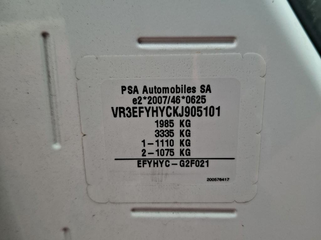 Peugeot PARTNER FOURGON STANDARD 650 KG BLUEHDI 100 S&S BVM5 PREMIUM 2020