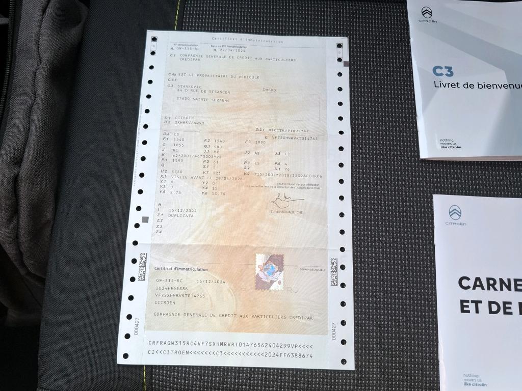Citroen C3 PureTech 83 ch BVM5 You 2024