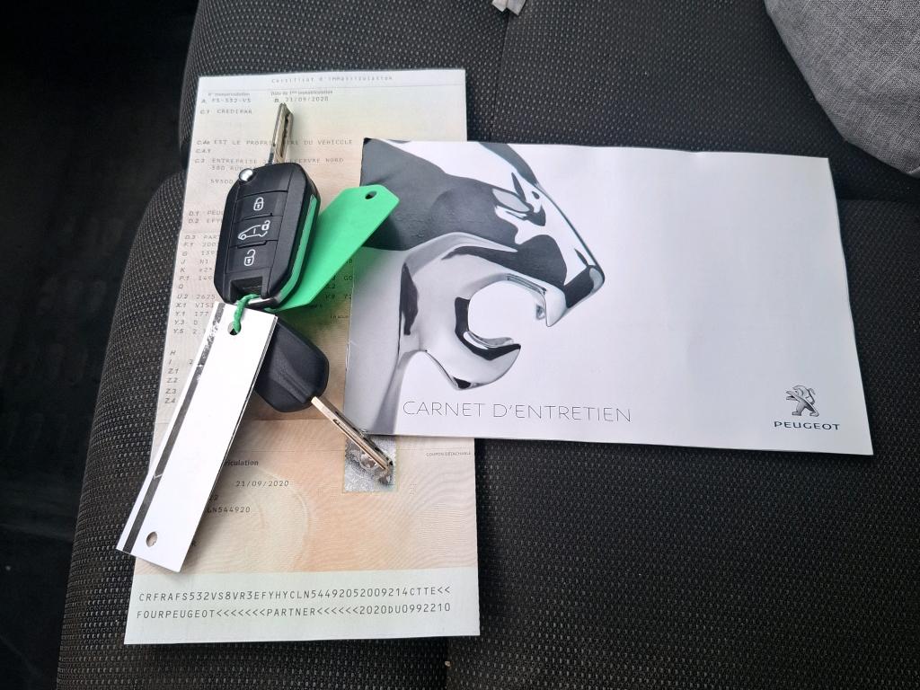 Peugeot PARTNER FOURGON STANDARD 650 KG BLUEHDI 100 S&S BVM5 PREMIUM 2020