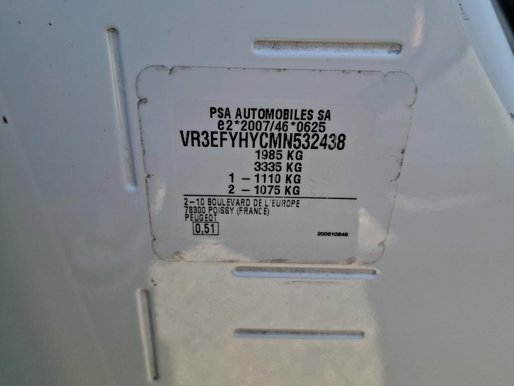 Peugeot PARTNER FOURGON STANDARD 650 KG BLUEHDI 100 S&S BVM5 PRO 2021