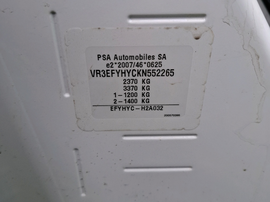 Peugeot PARTNER FOURGON STANDARD 1000 KG BLUEHDI 100 BVM5 GRIP 2019