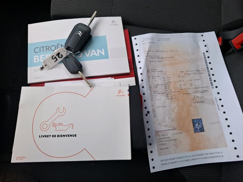 Citroen BERLINGO VAN M 650 BLUEHDI 100 S&S BVM5 CLUB 2021