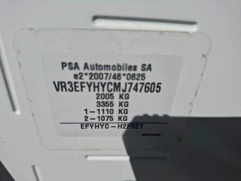 Peugeot PARTNER FOURGON STANDARD 650 KG BLUEHDI 100 S&S BVM5 PREMIUM 2021