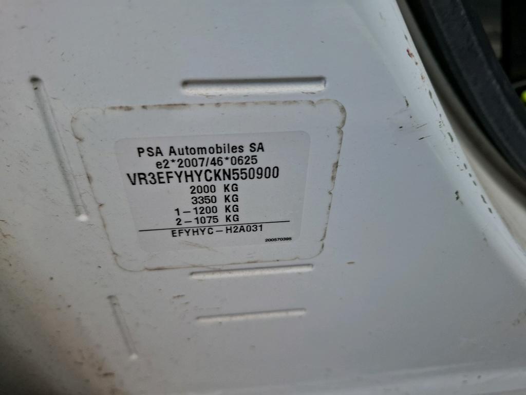 Peugeot PARTNER FOURGON STANDARD 650 KG BLUEHDI 100 BVM5 PREMIUM 2019