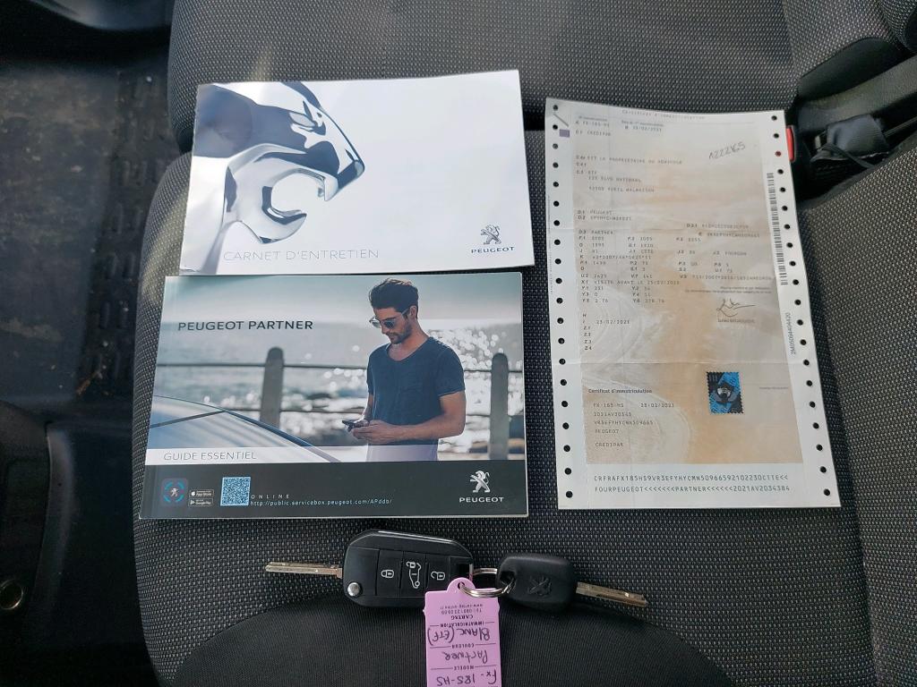 Peugeot PARTNER FOURGON STANDARD 650 KG BLUEHDI 100 S&S BVM5 PREMIUM 2021