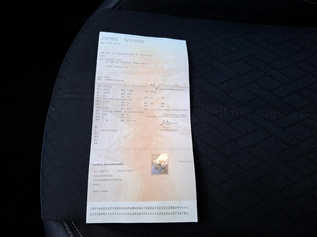 Opel Corsa 1.2 75 ch BVM5 Elegance Business 2022