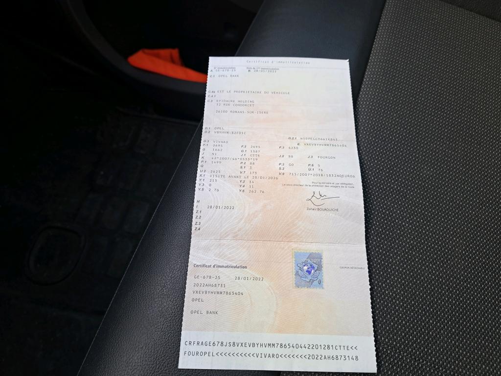 Opel VIVARO FGN L2 1.5 DIESEL 120 CH PACK CLIM 2022