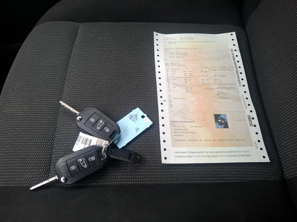 Peugeot PARTNER FOURGON M 950 KG BLUEHDI 100 S&S BVM6  2023