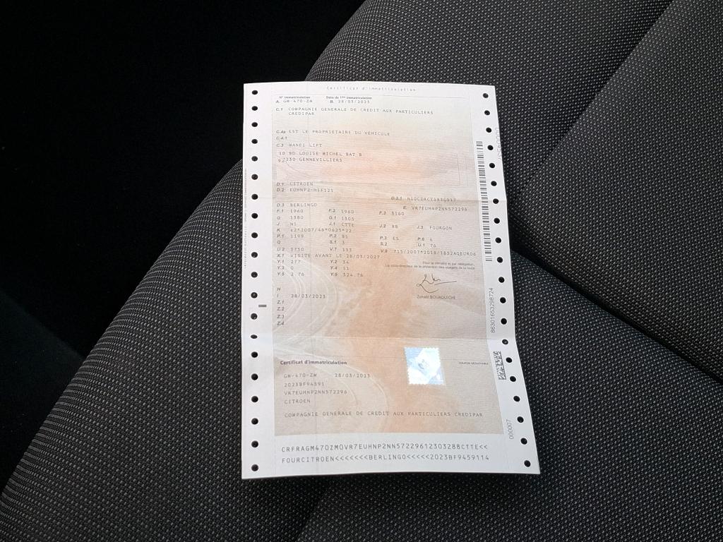 Citroen BERLINGO VAN M 650 PURETECH 110 S&S BVM6  2023