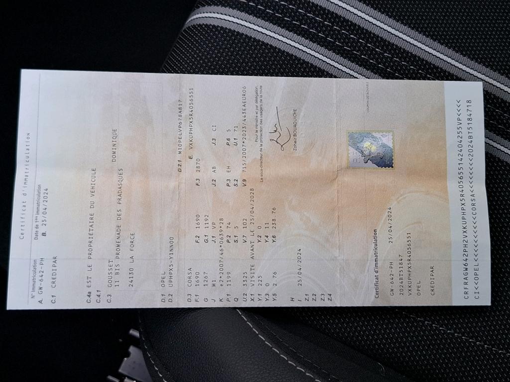Opel Corsa 1.2 Turbo Hybrid 100 ch e-DCT6 GS 2024