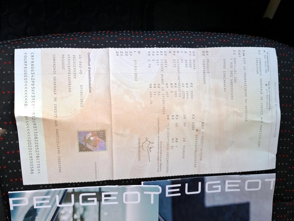 Peugeot BOXER TOLE 335 L2H2 BLUEHDI 140 S&S ASPHALT 2022