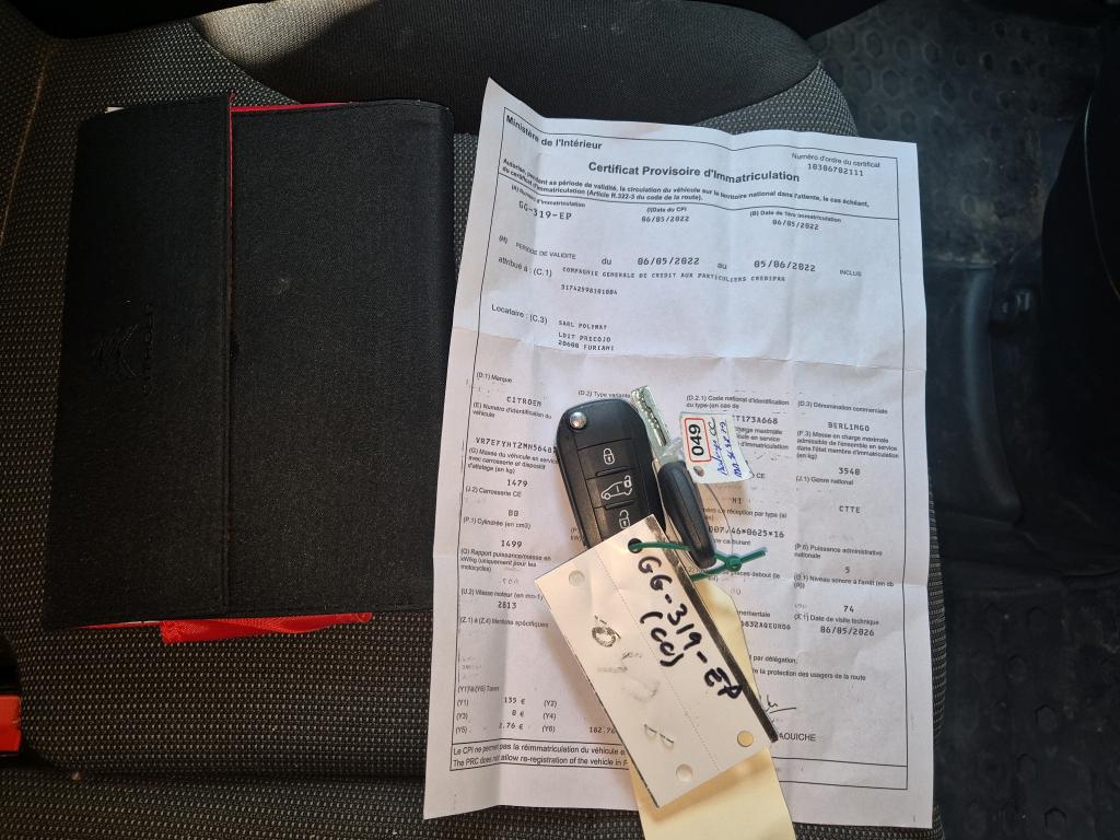 Citroen BERLINGO VAN M 650 BLUEHDI 100 S&S BVM6 CLUB 2022