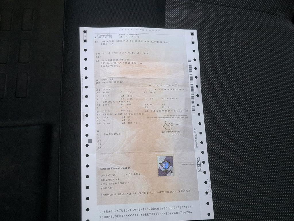 Peugeot EXPERT FGN TOLE STANDARD BLUEHDI 145 S&S BVM6 PREMIUM 2022