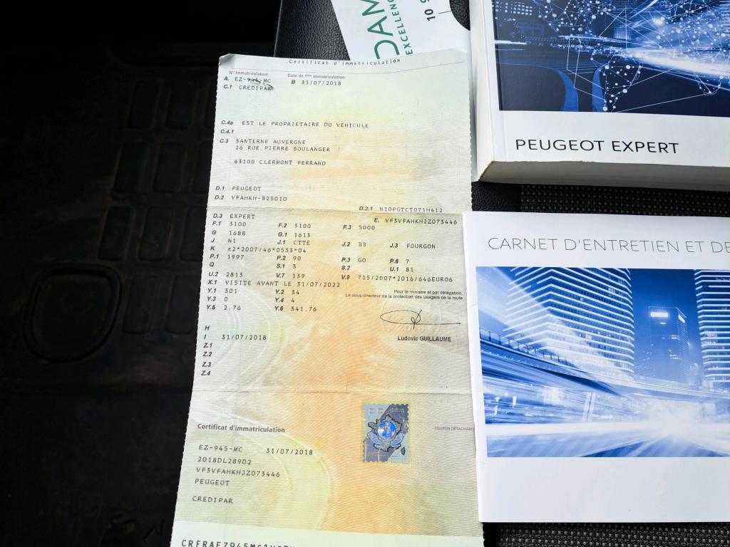 Peugeot EXPERT FGN TOLE STANDARD BLUEHDI 120 S&S BVM6 PREMIUM PACK 2018