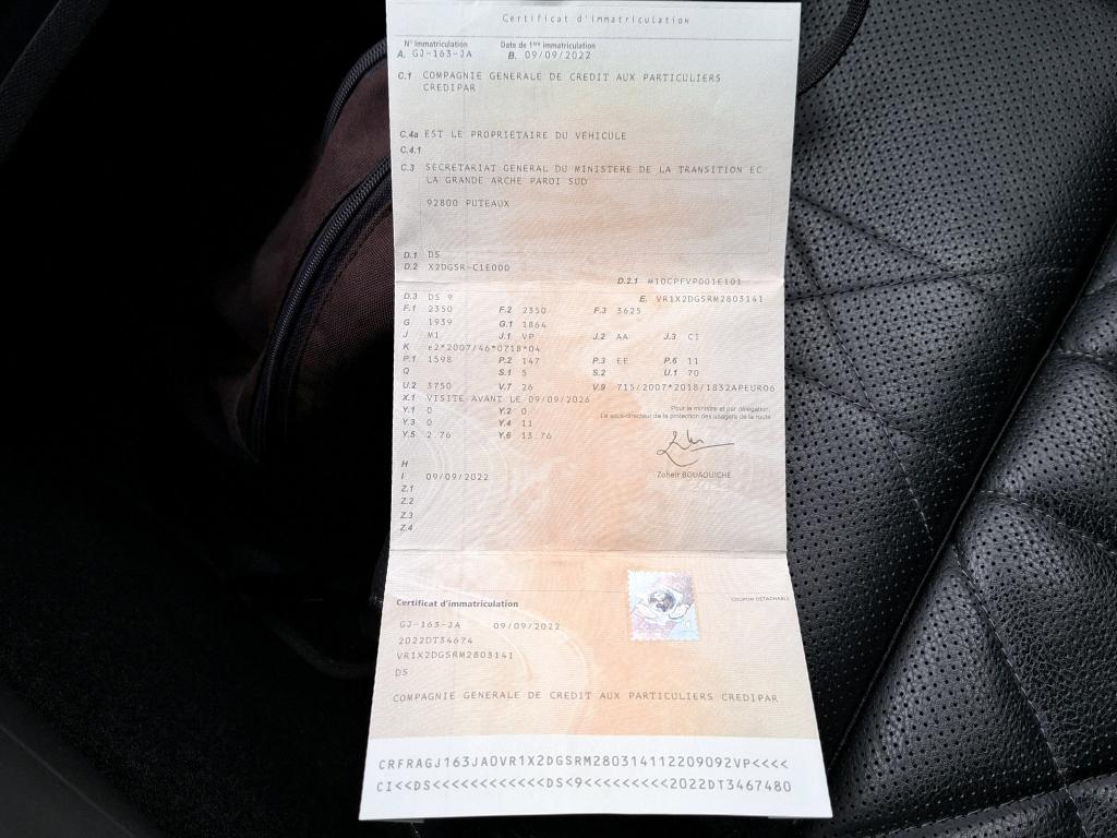 DS DS 9 Hybride E-Tense 250 Rivoli + 2022