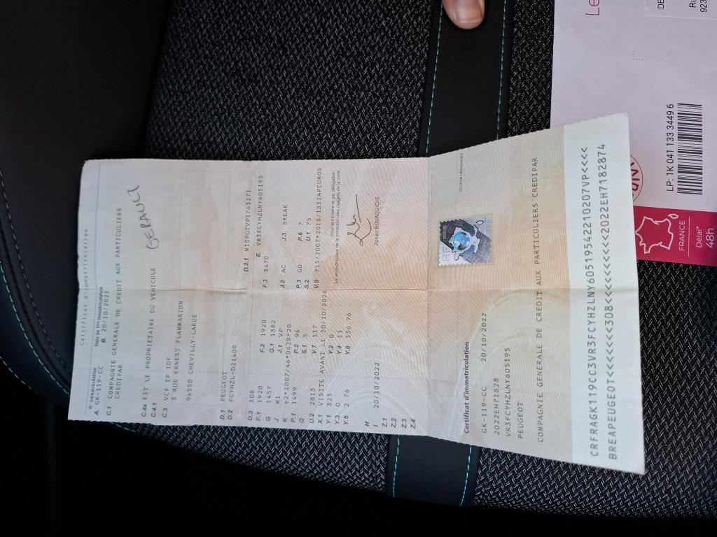 Peugeot 308 SW BlueHDi 130ch S&S BVM6 Allure 2022