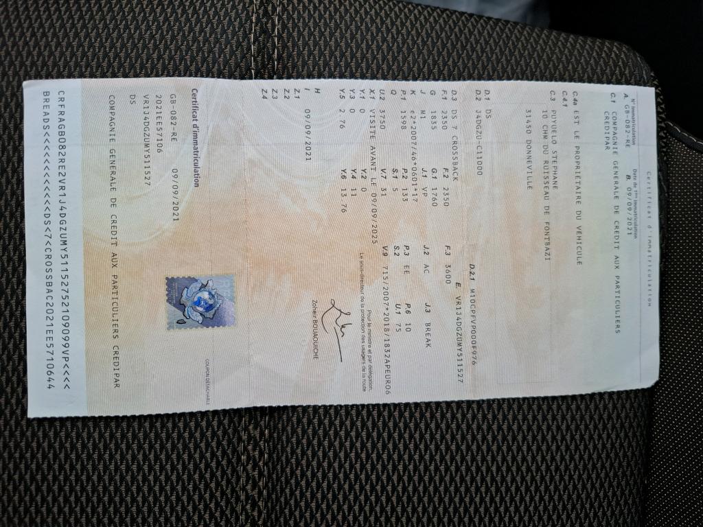 DS DS7 Crossback Hybride E-Tense 225 EAT8 Bastille+ 2021