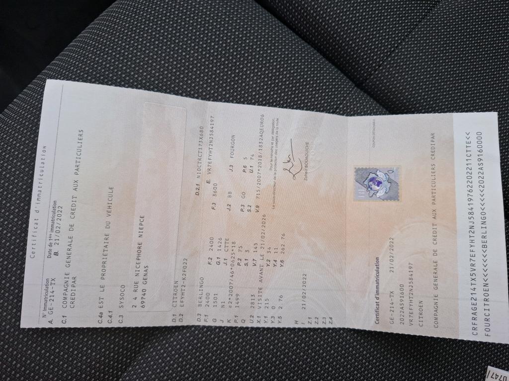 Citroen BERLINGO VAN XL 950 BLUEHDI 100 S&S BVM6 DRIVER 2022