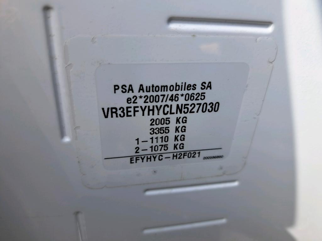 Peugeot PARTNER FOURGON STANDARD 650 KG BLUEHDI 100 S&S BVM5 ASPHALT 2020