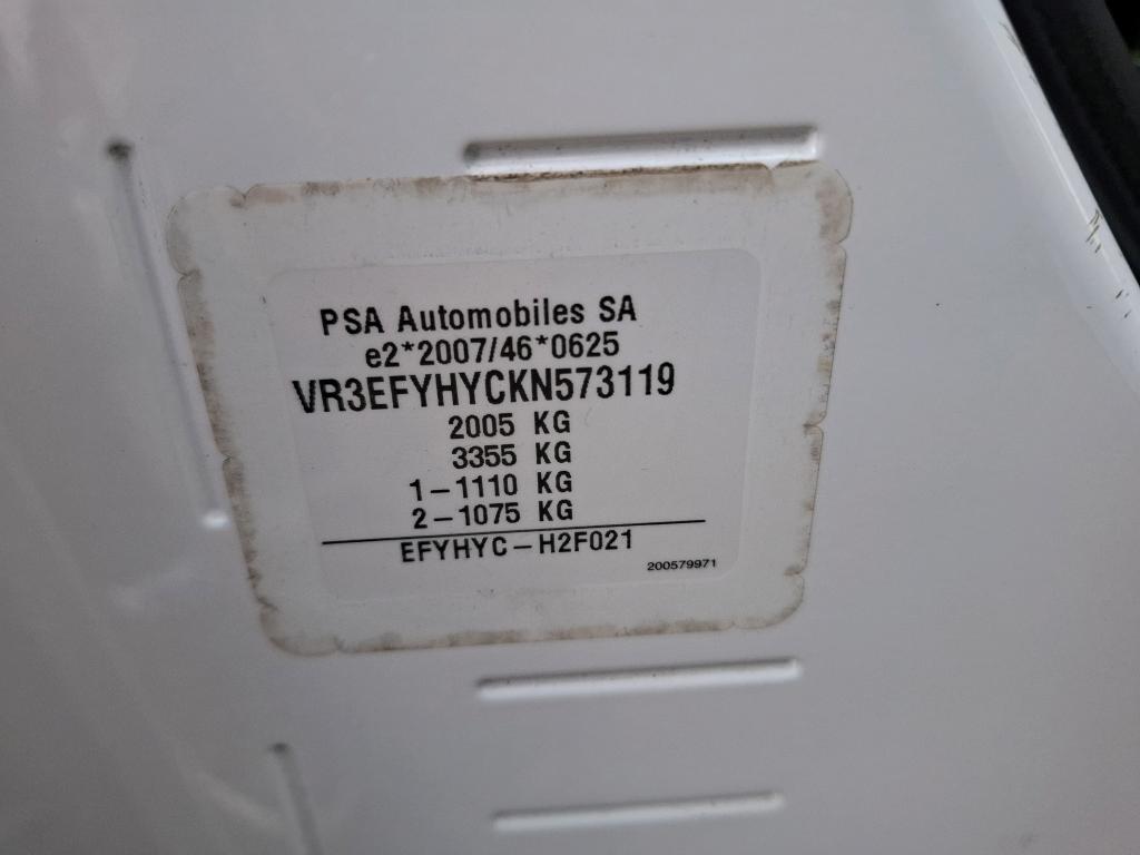 Peugeot PARTNER FOURGON STANDARD 650 KG BLUEHDI 100 S&S BVM5 ASPHALT 2019