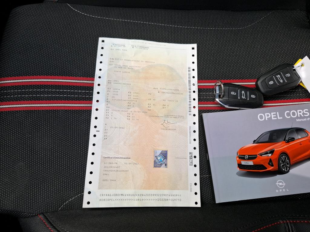 Opel Corsa Electrique 136 ch & Batterie 50 kWh GS Line 2022