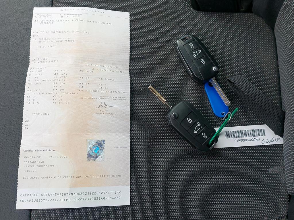 Peugeot EXPERT FGN TOLE STANDARD BLUEHDI 145 S&S BVM6 ASPHALT 2022