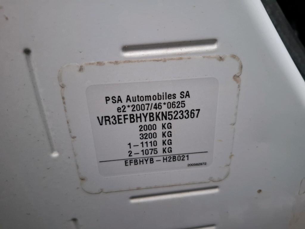 Peugeot PARTNER FOURGON STANDARD 650 KG BLUEHDI 100 S&S BVM5 PREMIUM 2019