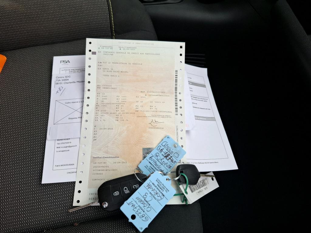 Citroen C3 SOCIETE PURE TECH 83 S&S BVM FEEL BUSINESS R 2021