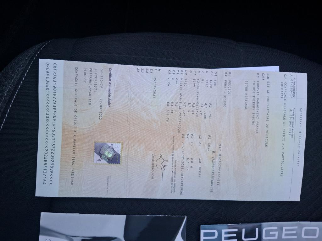 Peugeot 308 SW PureTech 110ch S&S BVM6 Active Pack 2022