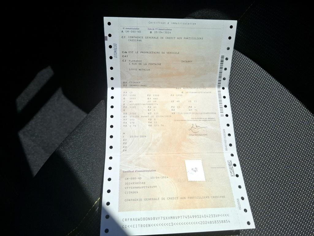 Citroen C3 PureTech 83 ch BVM5 You 2024